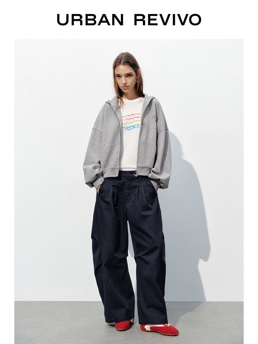 Urban Revivo Love Zipper Hooded Jacket