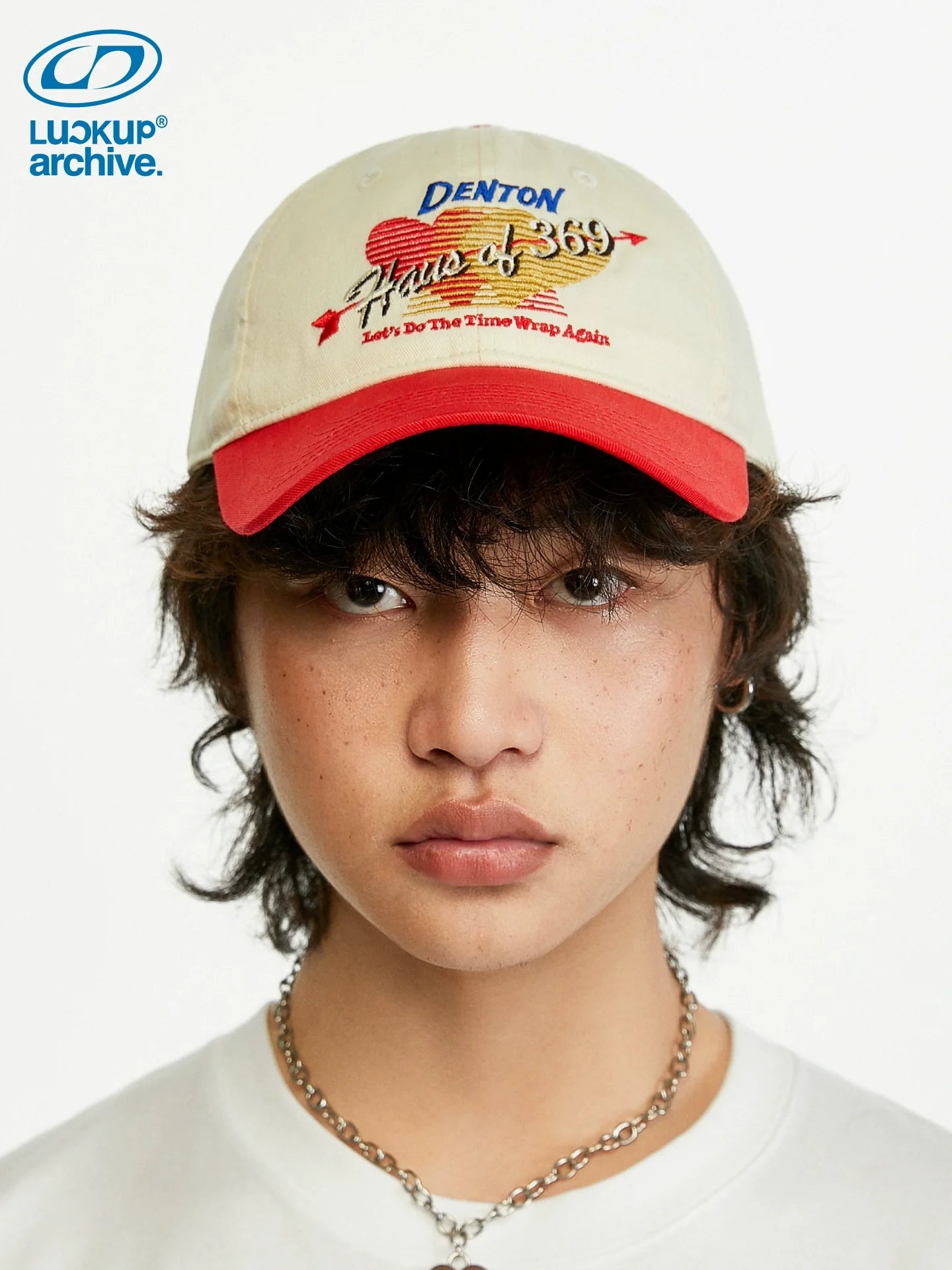 LUCKUP Vintage Contrast Color Embroidery Versatile Cap