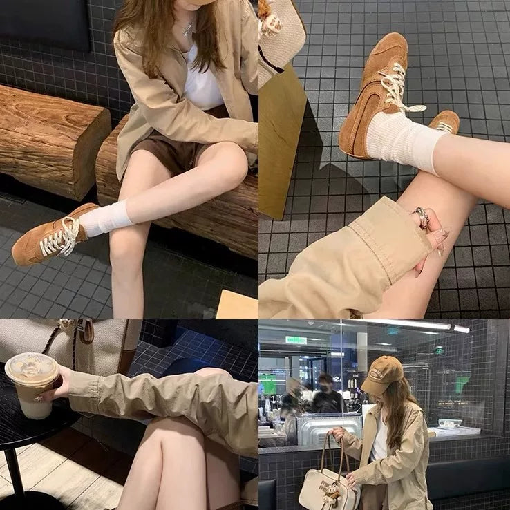 Soft Soled Moral Training Flat Sneakers