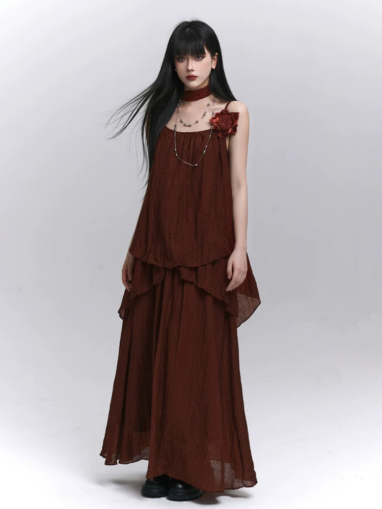 LADYGHOST Cold Artistic Suit Dress