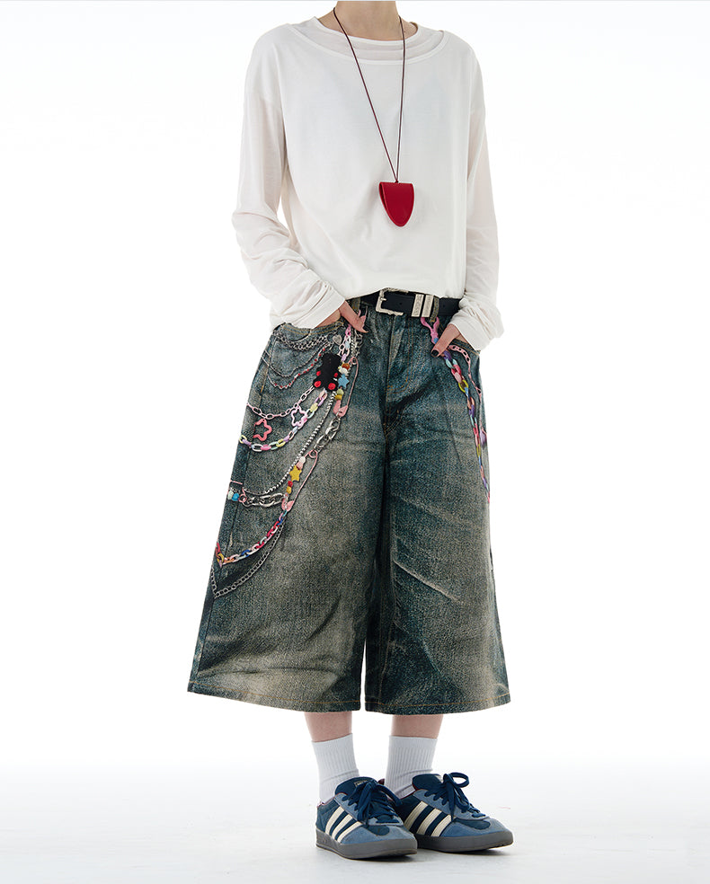 MADWITCH denim shorts