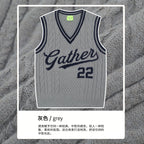 American Retro Sports Knitted Sleeveless Sweater Vest