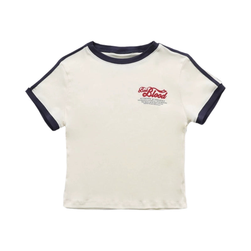 BADBLOOD Embroidered Slim Short Sleeve Tee