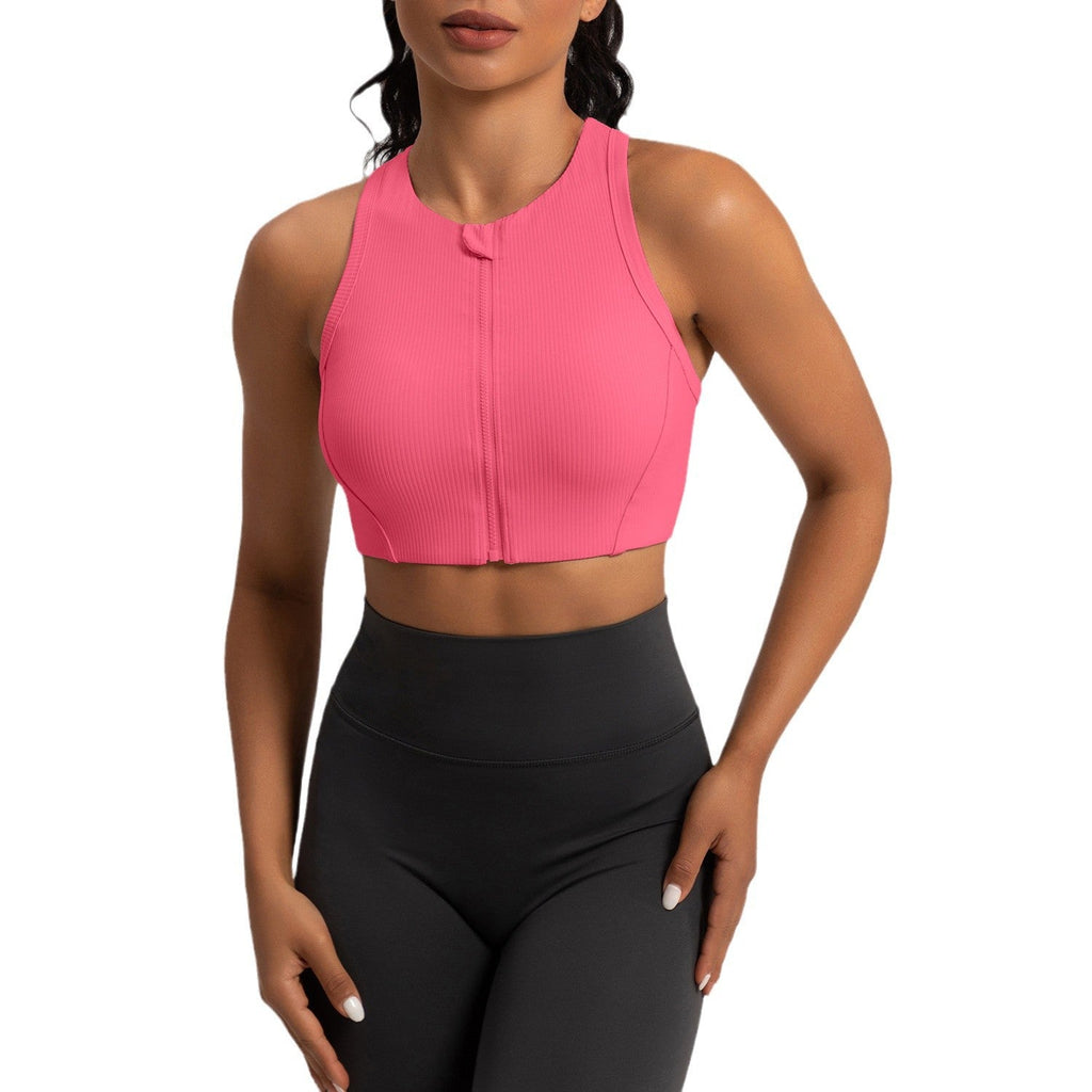 Athena Lulu Front Zip One-piece Yoga Bra