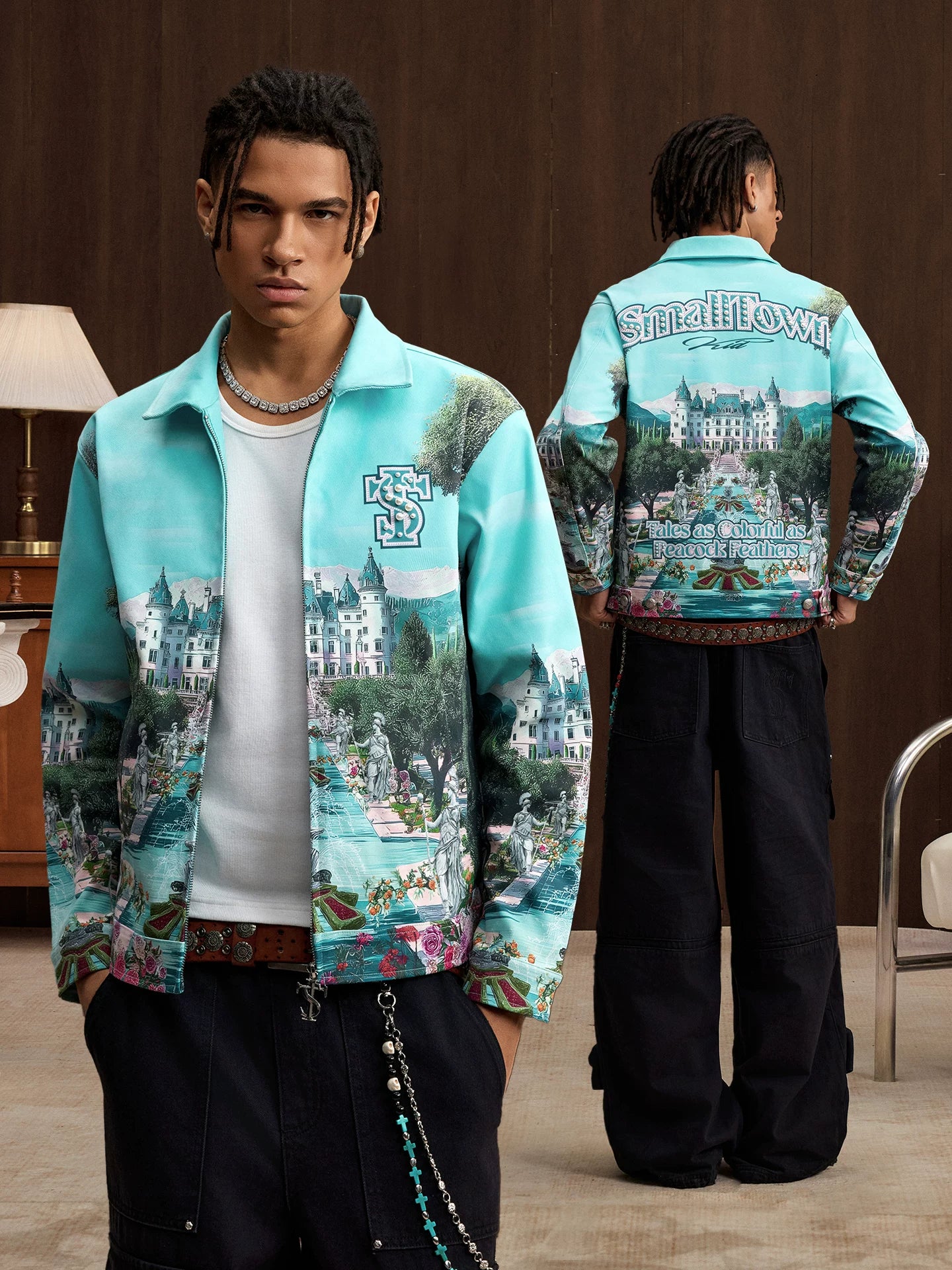 STK SmallTownKid Peacock Manor 3D Print Jacket