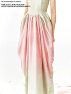 YEDM Gradual Change Tulip Bud Neck Dress