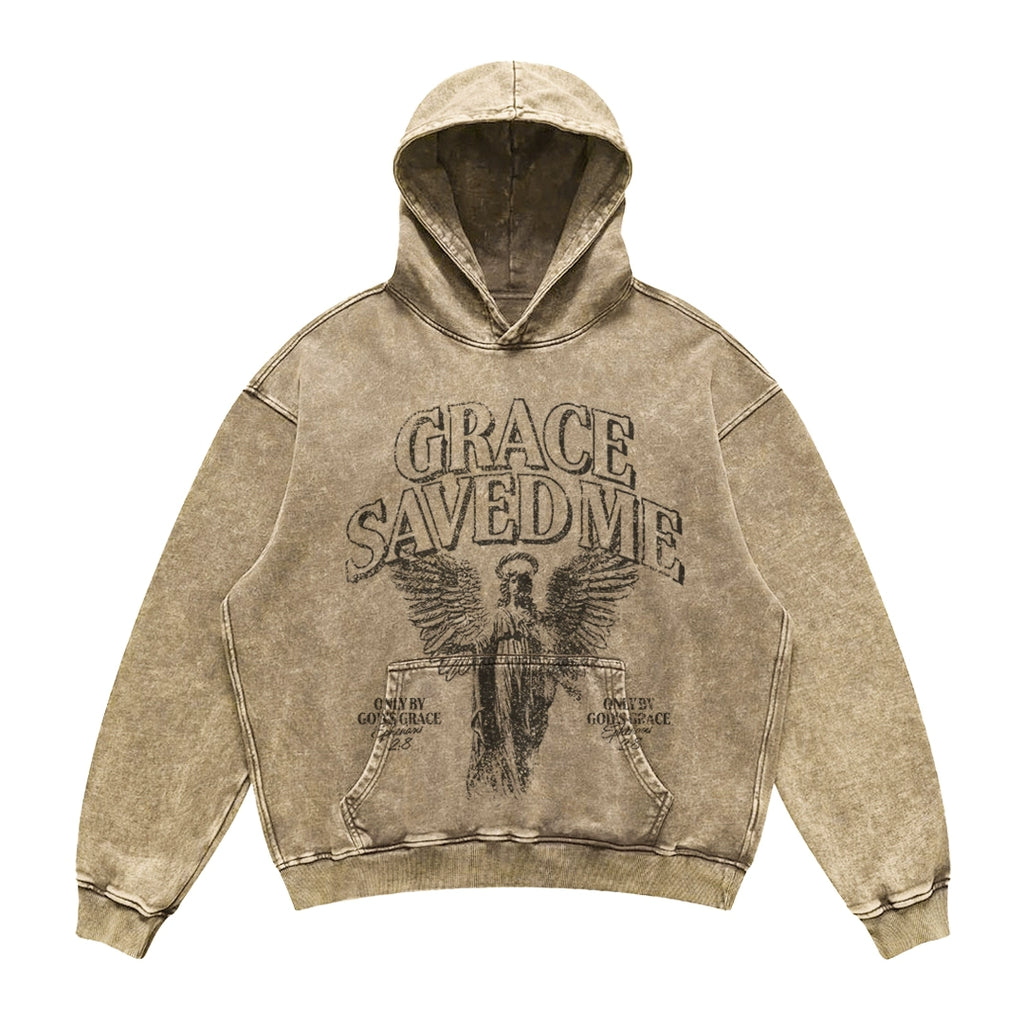 BOMBA STUDIO Washed Distressed Street Hoodie
