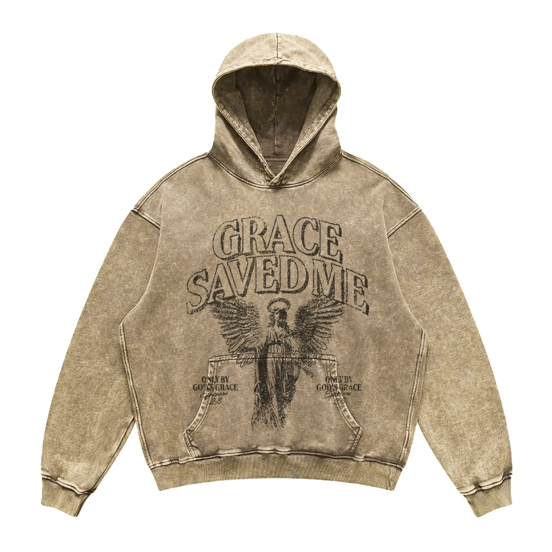 BOMBA STUDIO Washed Distressed Street Hoodie