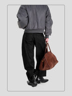 HANQIAORJI Cowhide Square Boots Chelsea Boots