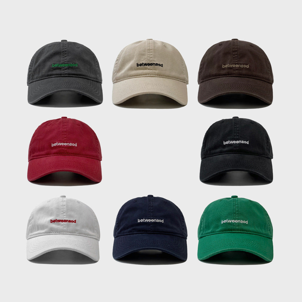 Pure Cotton Letter Embroidered Baseball Cap