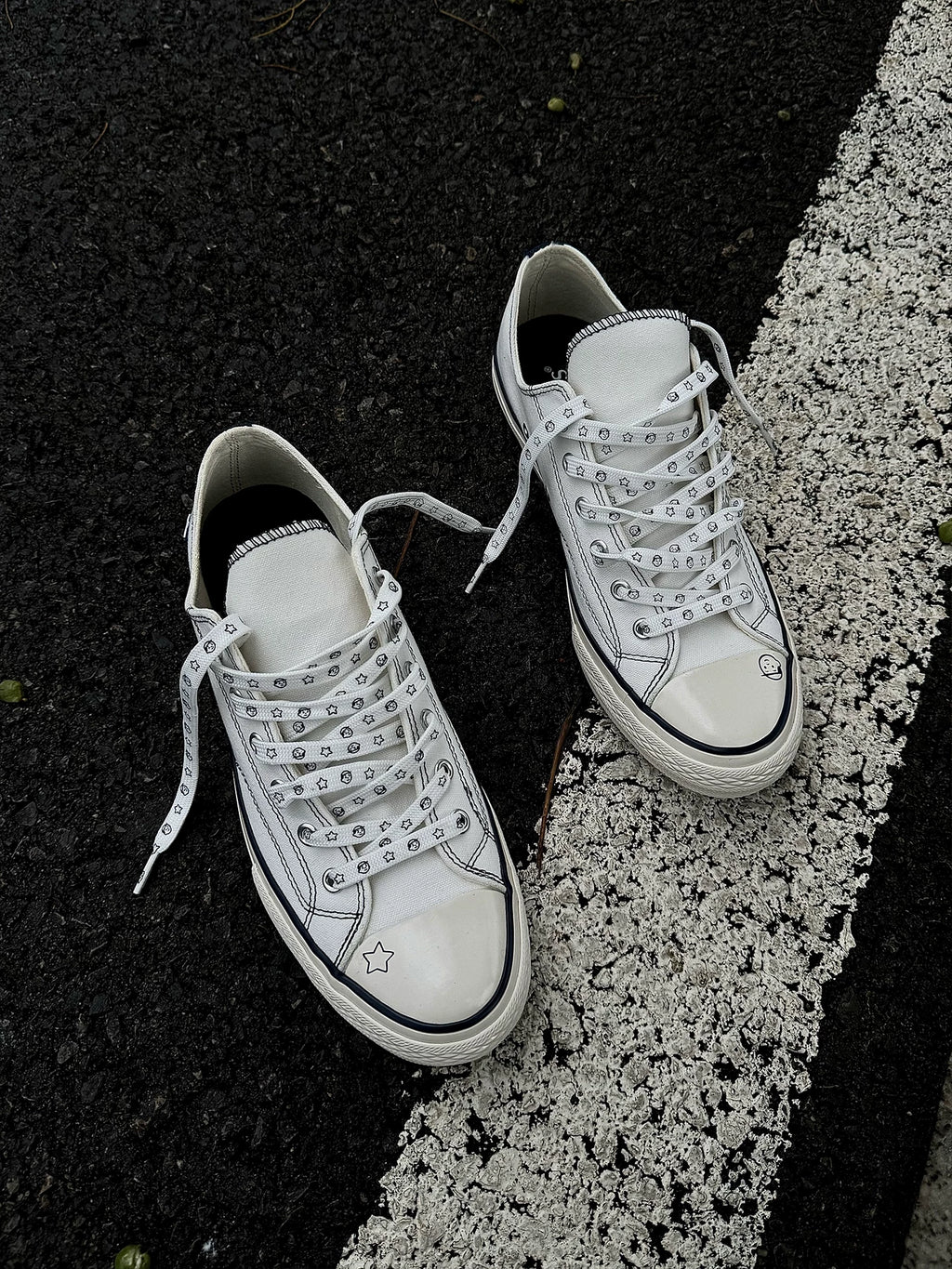 Noritake Co-Branded Hand-Painted Star Canvas Sneakers