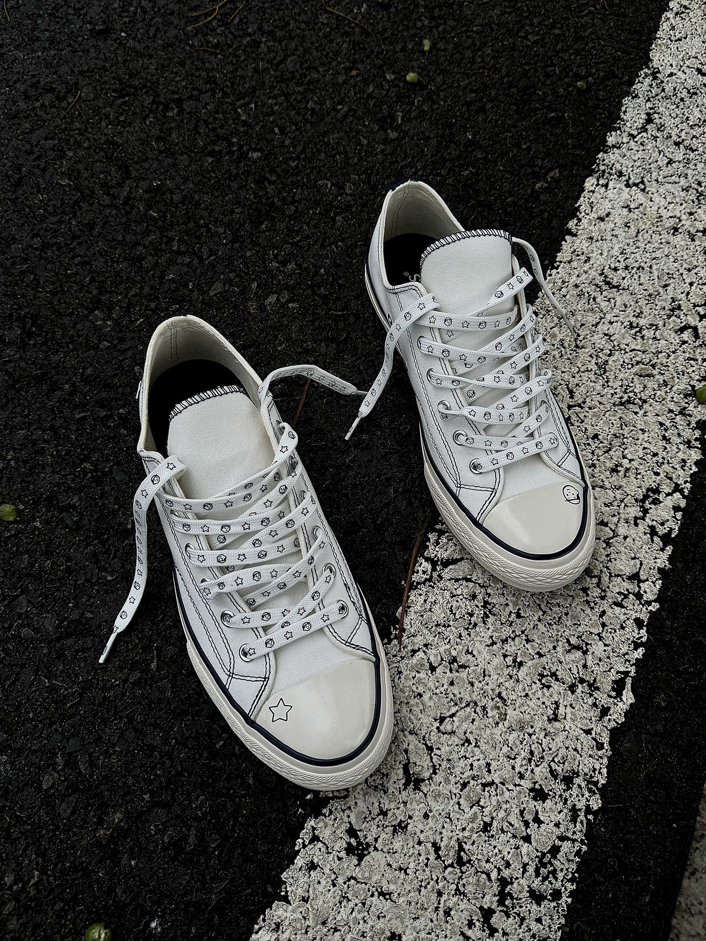 Noritake Co-Branded Hand-Painted Star Canvas Sneakers