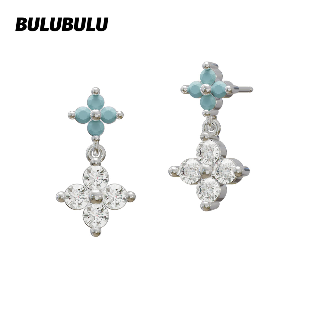 BULUBULU Rime Turquoise Silver Necklace