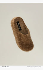 Donkey Commuter Fleece One-pedal Retro Bag Head Slippers