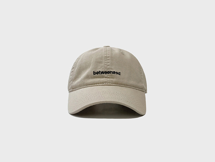 Pure Cotton Letter Embroidered Baseball Cap