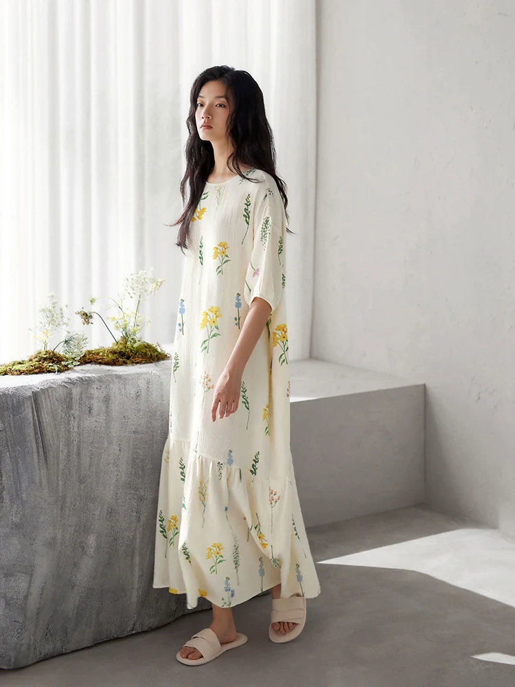 Yuenei Casual Home Nightdress