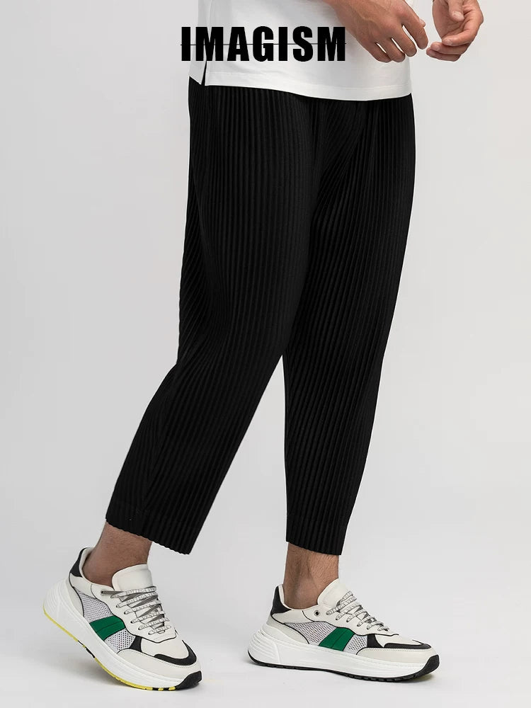 IMAGISM Japanese Non Miyake JF149 Pleated Thin Drapey Nine Point Pants