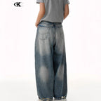 11KN Straight and Thin Three-dimensional Loose Jeans