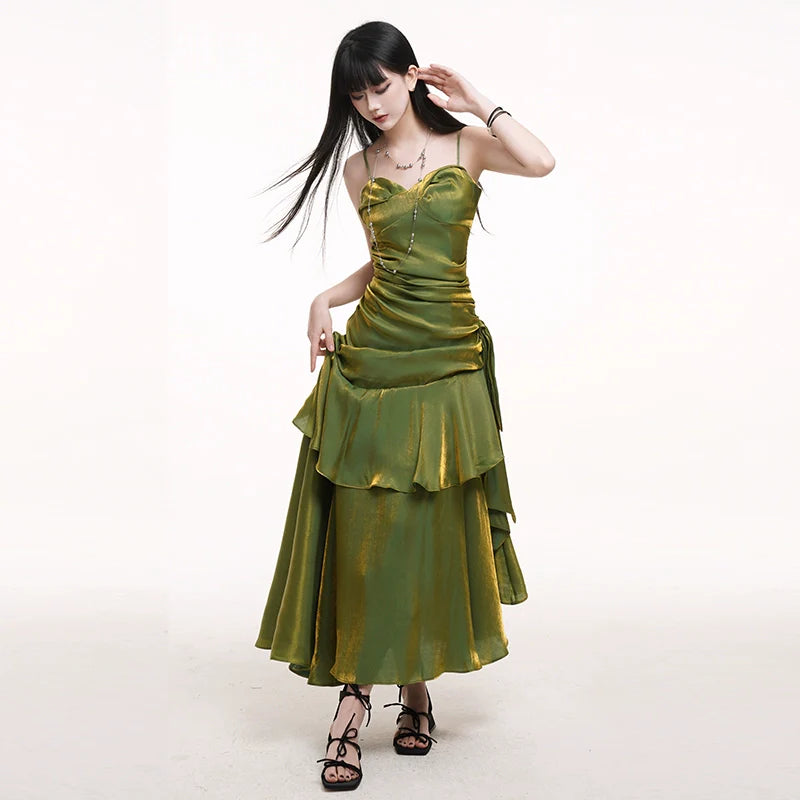 LADYGHOST Casual Suspender Dress