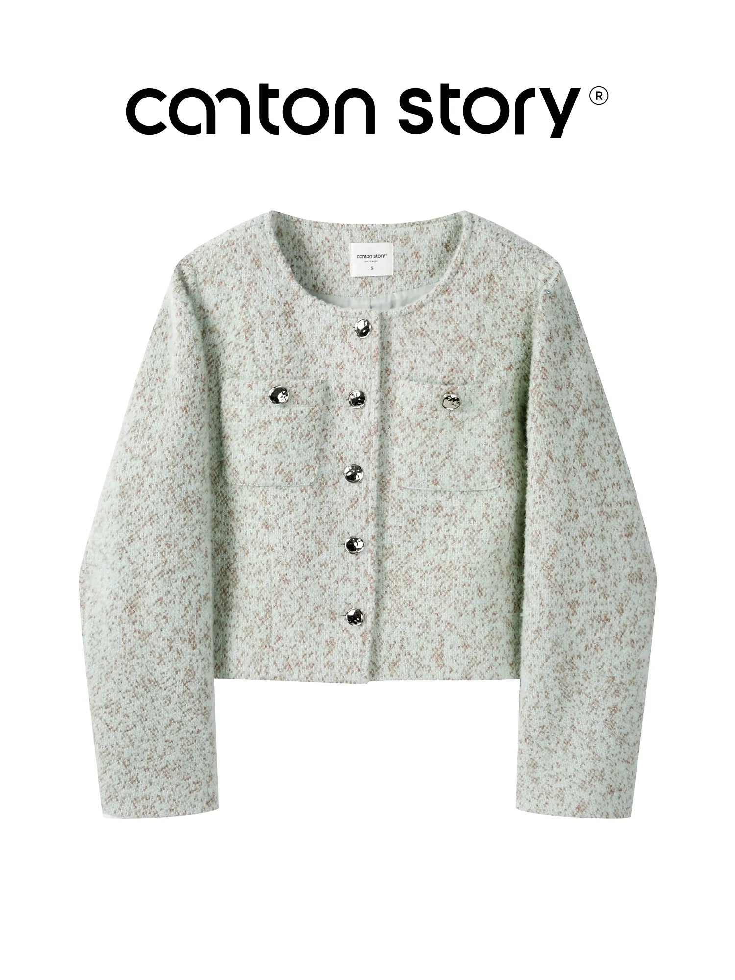 Cantonstory Premium Loose Tweed Short Jacket