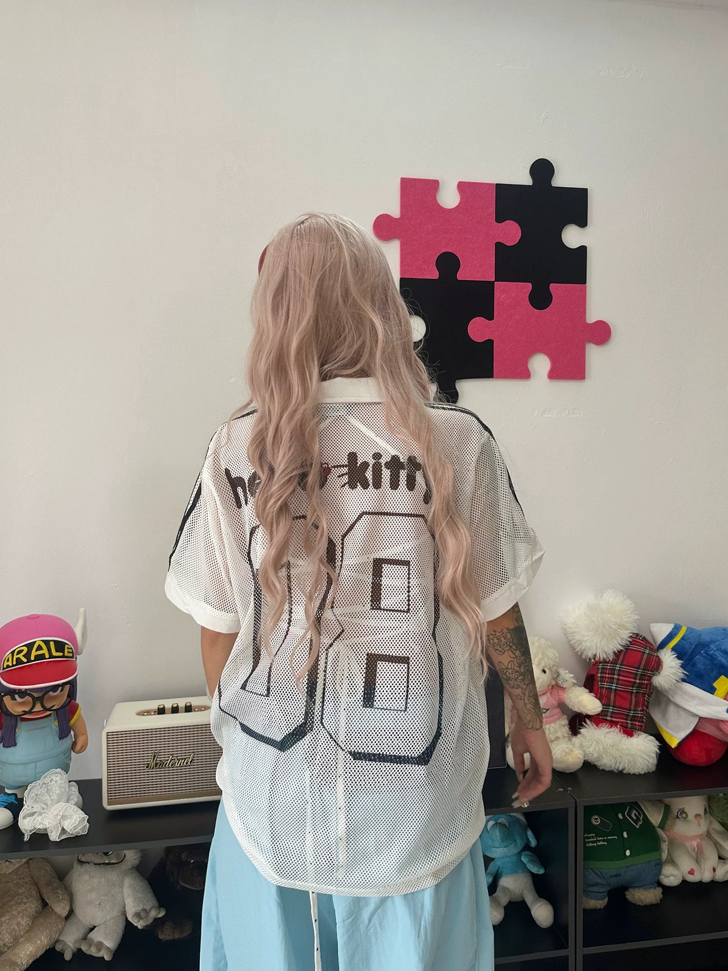 SIXMINU Hollow Sun Protection V Neck T Shirt