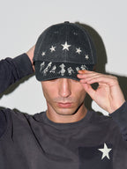 LIBERAFIT Embroidered Print Curved-brimmed Baseball Cap