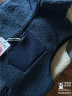 Double-Sided Sherpa Stand Collar Vest