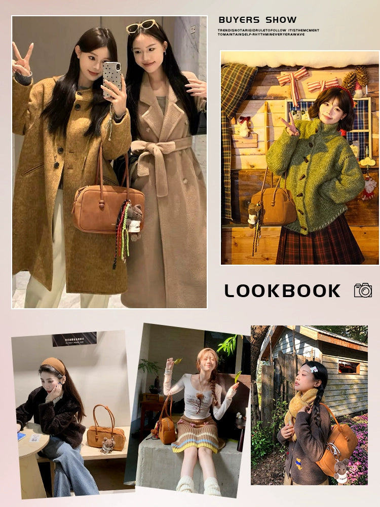 Neeley Suede Beaded Boston Shoulder Bag