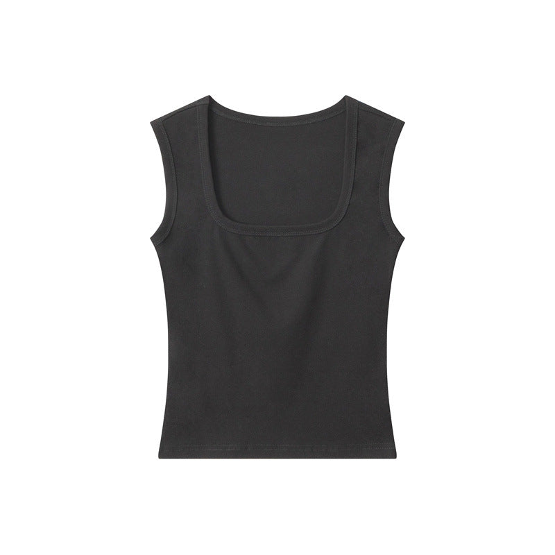 Nariele Square Neck Slim Sleeveless Sports Top