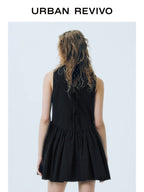 URBAN REVIVO Multi-strap Cotton Sleeveless Dress