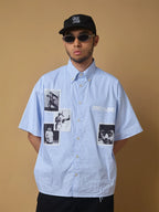 ComicTree C.t 2025 Summer Lapel Striped Photo Shirt