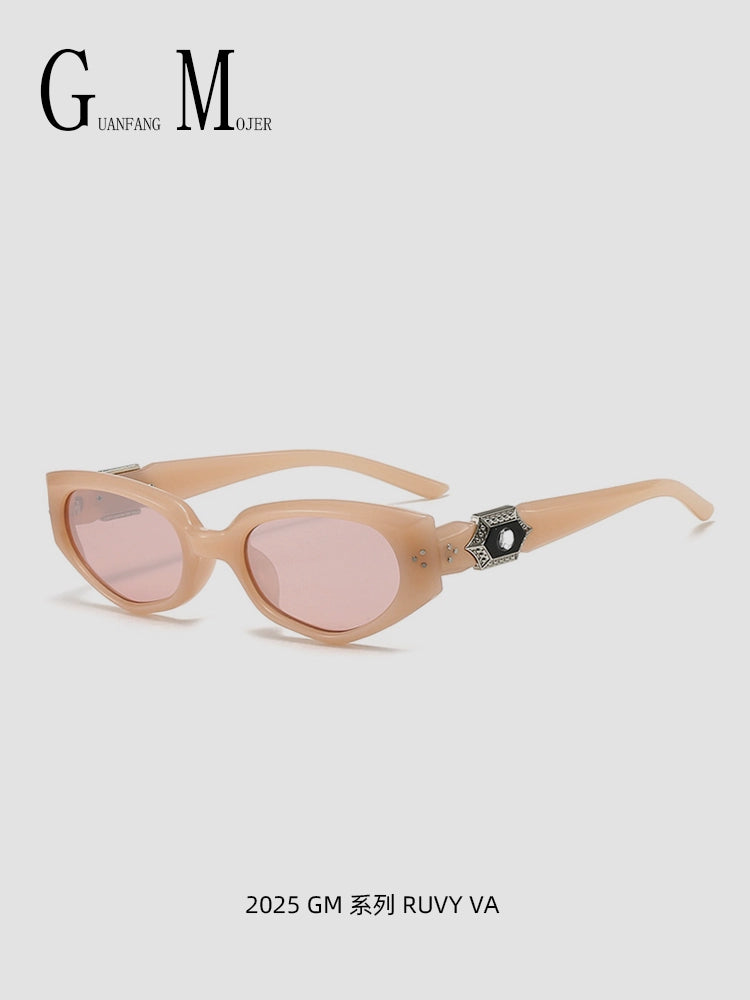 Retro GM Cat Eye Sunglasses Fashion Diamond UV Style