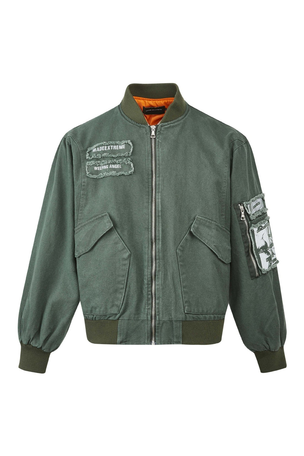 MADEEXTREME Big Pocket Patch Bomber Cotton Tooling Flight Jacket