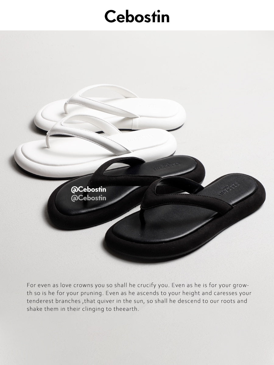 Cebostin Stomping Shit Feeling Vacation Wind Pinch Foot Beach Shoes