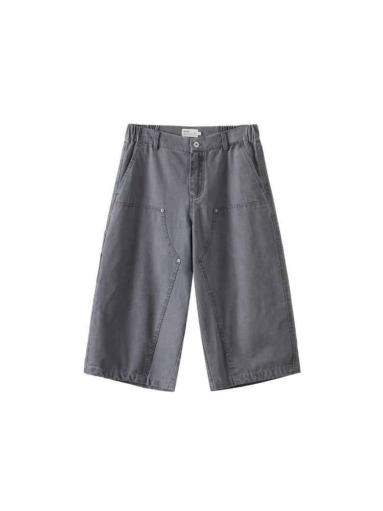 BUTTBILL 25SS Urban Safari Vintage Commuter Japanese Leaven Wash Logging Tooling Capris Shorts