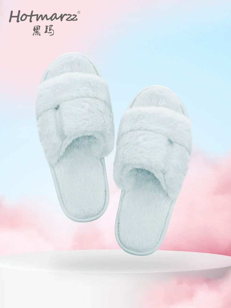 Hotmarzz Plush Cotton Mop Thick Bottom Fluffy Slippers