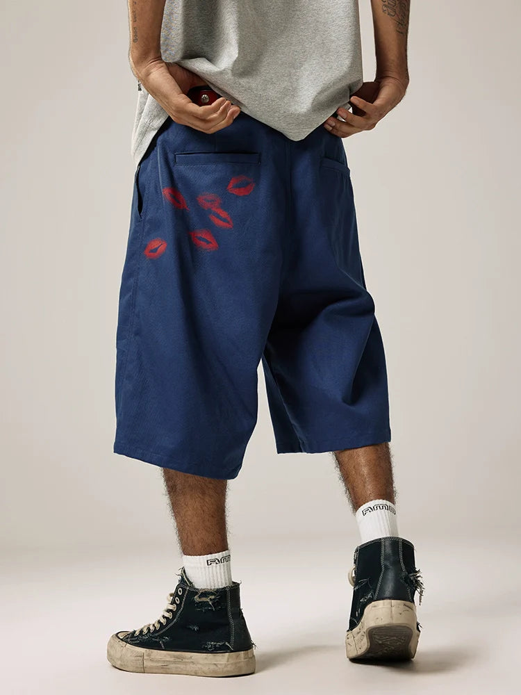 Remedy Guochao Loose Straight Casual Shorts