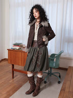 Chemical Girl Removable Collar Distressed Leather Short Jacket