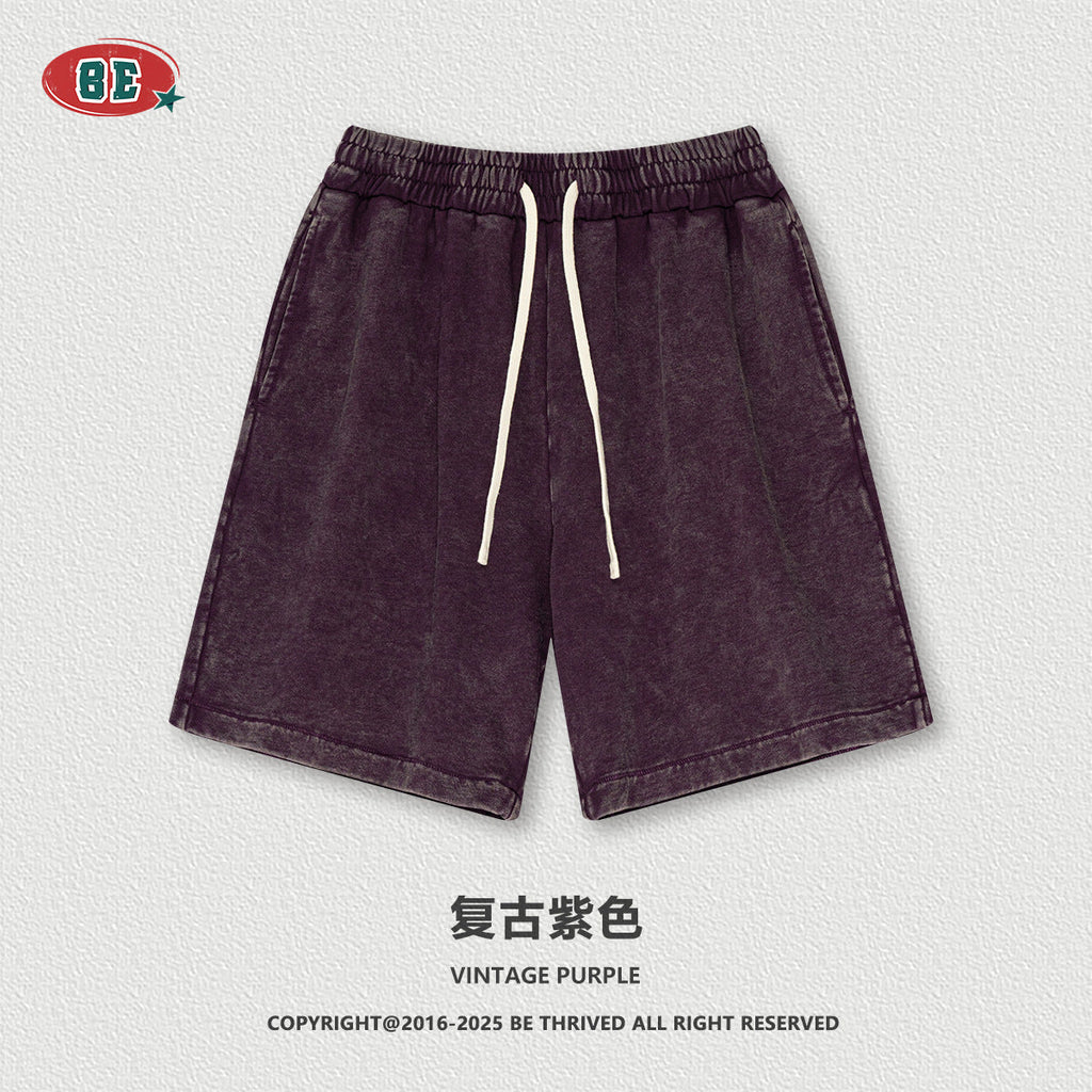 BE heavy 100% Cotton retro washed Shorts