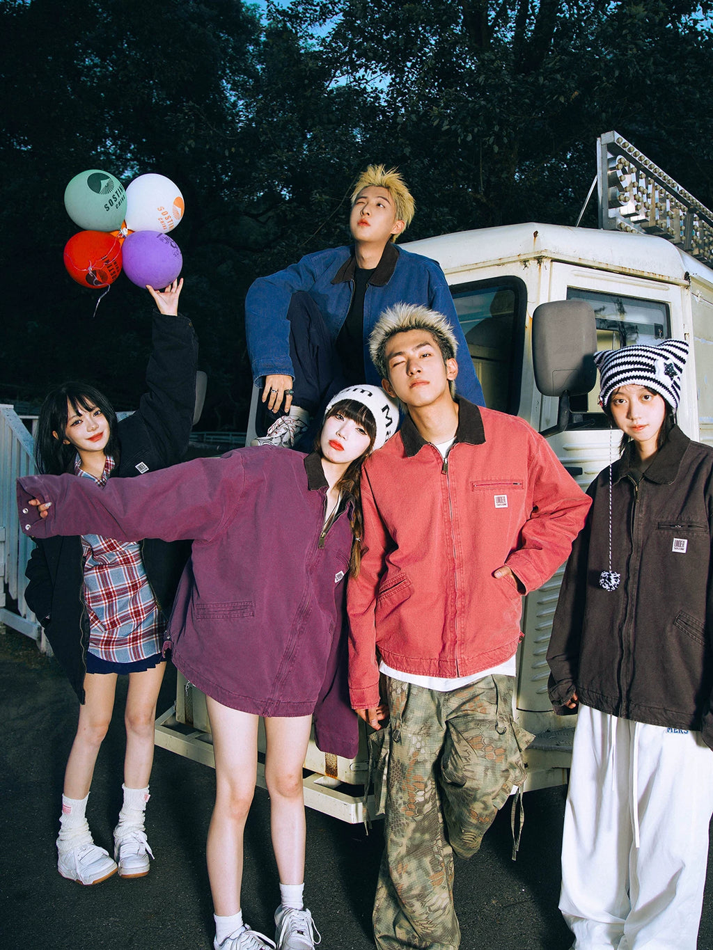 SOSTINE Washed Old Zipper Thinsulate Work Jacket