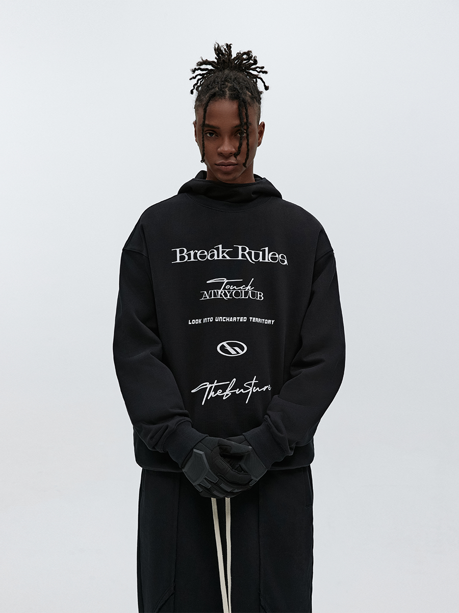 ATRY Tagline Chain Print Crew Neck Sweater