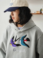 Battles Oolong Ball Double Bird Towel Embroidered Hoodie