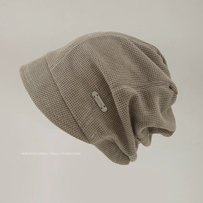 YORSOY Casual Face Small Bag Head Pile Cold Hat
