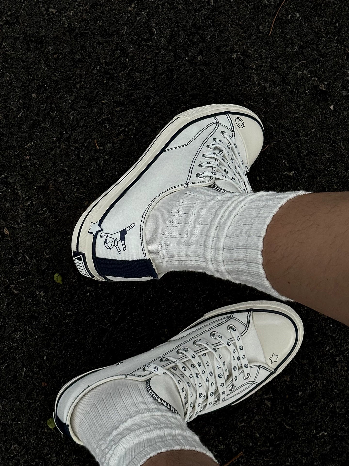 Noritake Co-Branded Hand-Painted Star Canvas Sneakers