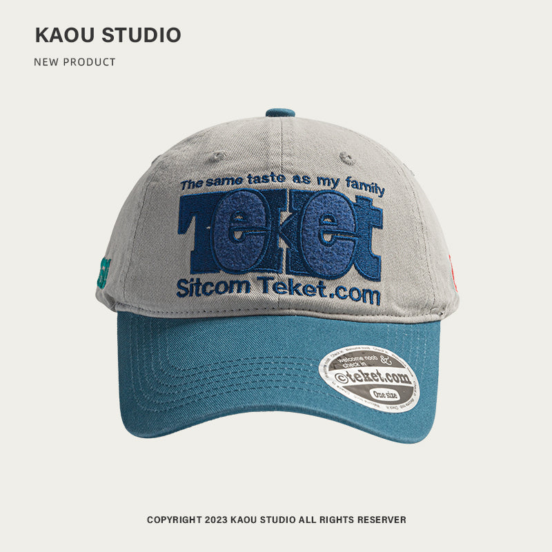 KAOU TeKet Grey Color-block Letter Cap