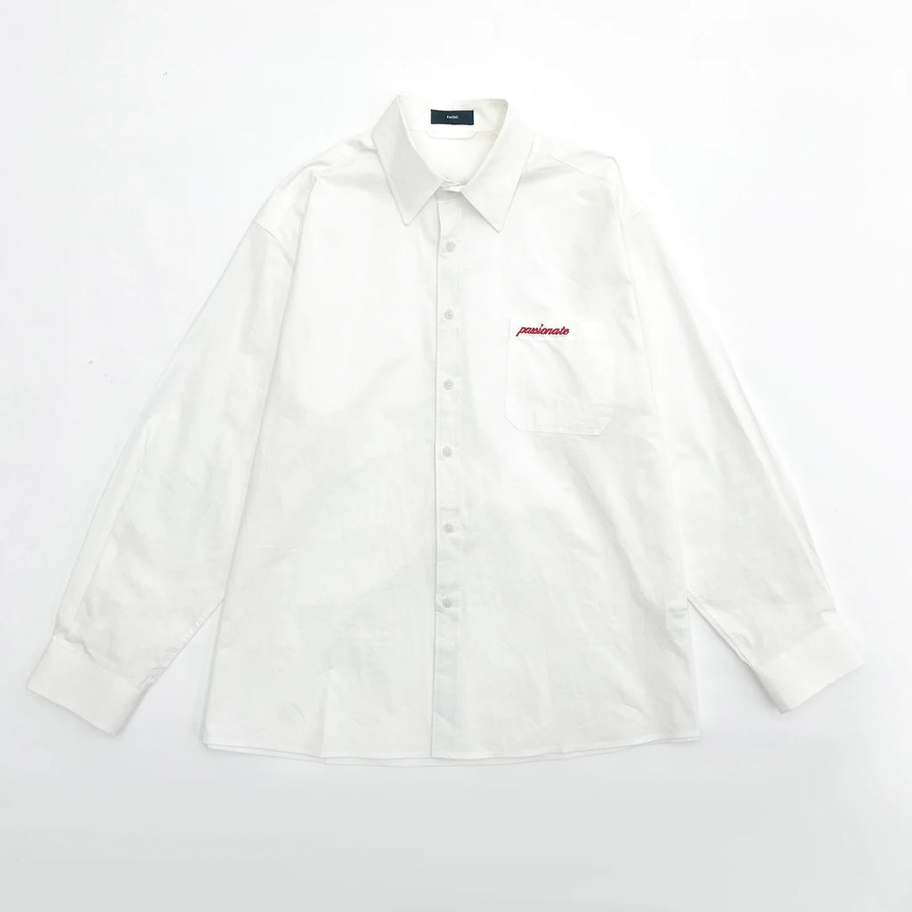 MICHINNYON Embroidered Alphabet Shirt Casual Jacket