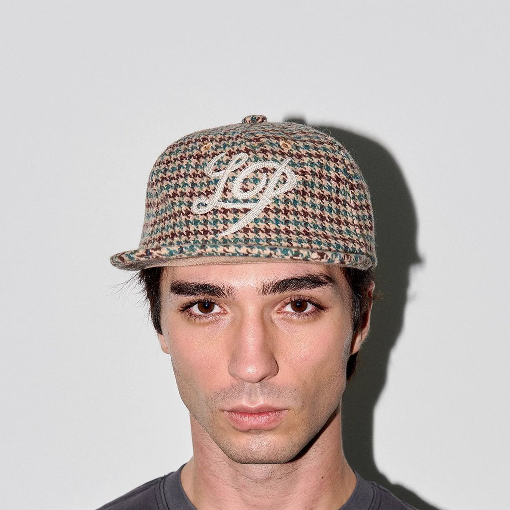 LIBERAFIT Wool Thousand Bird Grid Chain Embroidered Baseball Cap