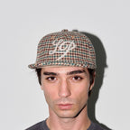 LIBERAFIT Wool Thousand Bird Grid Chain Embroidered Baseball Cap