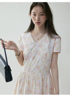 VOOE V-neck Floral Sweet Dress
