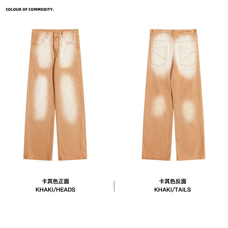 Mr. Jiangnan NewJNXS Washed Straight Casual Jeans